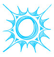 sunburst in vintage boho style stylized star vector image