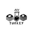 hand drawn symbol of turkey travel republic vector image