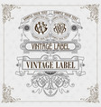 old vintage card with floral ornament vector image