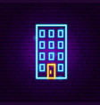 building neon sign vector image