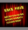 gold rush font vector image vector image