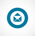 mail bold blue border circle icon vector image