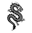 traditional chinese dragon logo symbol vector image vector image