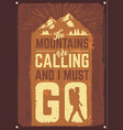 mountain with texture vector image