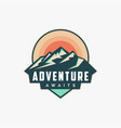 outdoor adventure travel badge patch logo vector image vector image