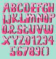 vintage font collectioncartoon vector image