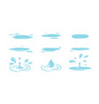 puddle and drops water isolated puddles vector image