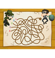 game template with spy and criminal vector image