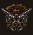 mafia and crime colorful label vector image vector image