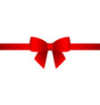 red gift bow set for the holiday vector image