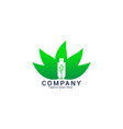 usb icon or leaf logo element template design vector image