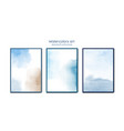 creative minimalist watercolors hand-painted blue vector image vector image