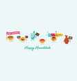 greeting banner for jewish holiday hanukkah vector image
