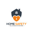 home safety logo template design vector image vector image