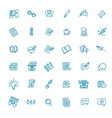 set copywriting related line icons vector image vector image