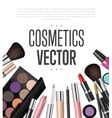 cosmetic brand template realistic packaging set vector image vector image