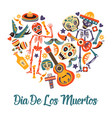 day dead mexican holiday or fiesta dia de los vector image