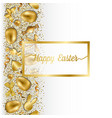 happy easter luxury greeting card with glitter vector image