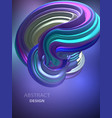 modern colorful flow poster wave liquid shape vector image vector image