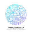 ramadan kareem circle concept vector image