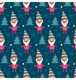 seamless christmas background vector image vector image