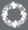 snowflake wreath vector image vector image