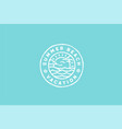 summer beach island sea ocean wave vacation logo vector image vector image