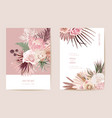 exotic dry flower palm leaves boho vector image vector image