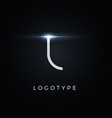 futurism style letter l minimalist type vector image vector image
