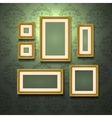 golden frames on wall vector image