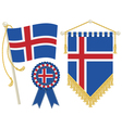 iceland flags vector image vector image