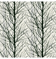 pattern with trees silhouettes in black vector image