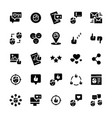 icon set social networks in flat style vector image