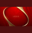 abstract red and gold luxury background vector image vector image