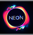 abstract trendy shining neon banner colorful vector image