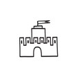 castle icon hand drawn doodle building vector image vector image