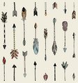 hand drawn arrows patten vector image vector image
