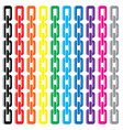 set of colorful metal chains vector image vector image