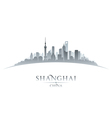 shanghai china city skyline silhouette vector image vector image