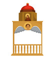 byzantium architecture gold well with icon vector image vector image
