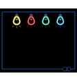 neon light bulb vector image vector image