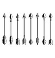 set of archer arrows design element for logo vector image vector image