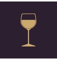 wineglass icon goblet symbol flat vector image vector image