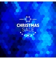 christmas sale abstract blue background vector image vector image