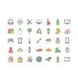e commerce departments rgb color icons set vector image