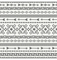 hand drawn geometric ethnic seamless pattern vector image
