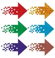 multi-colored arrows to indicate vector image