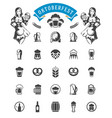 oktoberfest celebration beer festival icons vector image