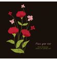 red flowers vector image