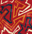 african geometric seamless pattern with grunge vector image vector image